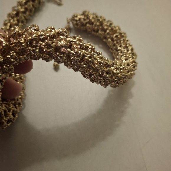 Gold Choker Necklace Statement Piece - Picture 8 of 10